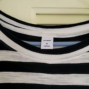 Nautical stripe t shirt dress